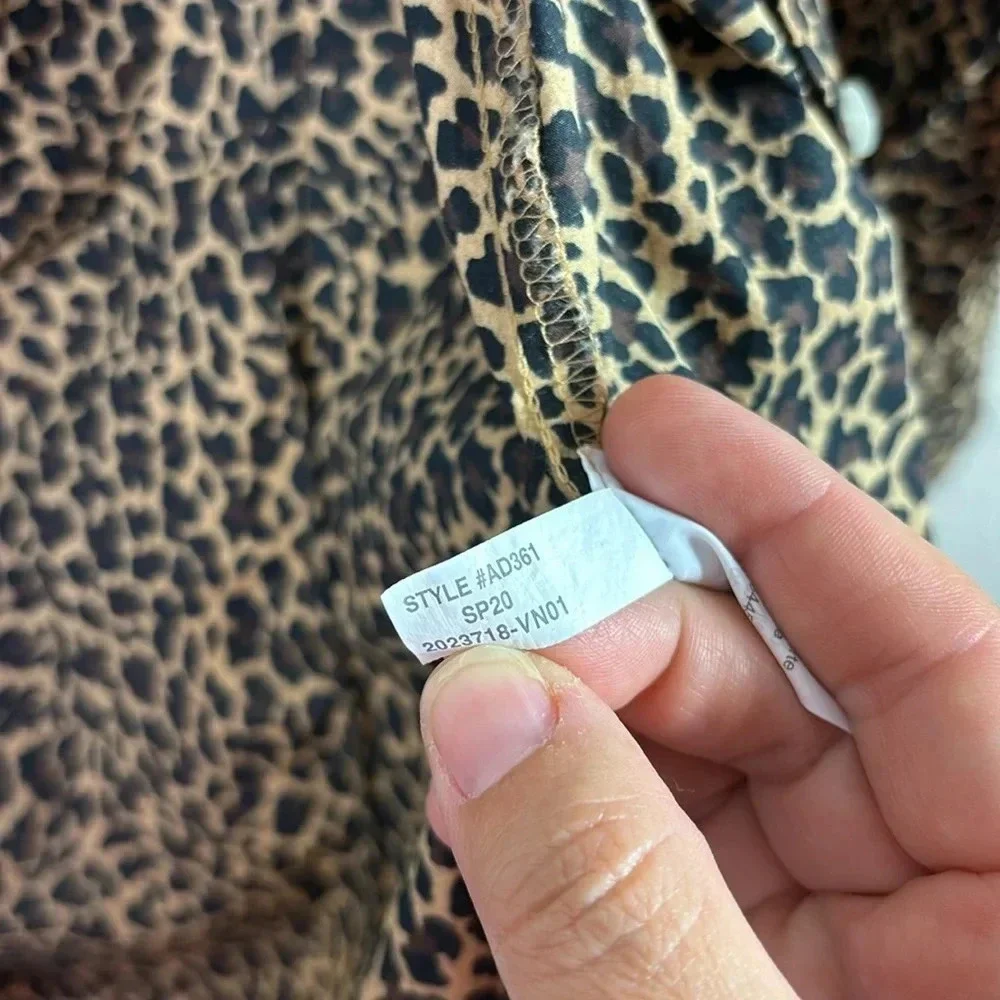 J. Crew Button down Poplin Shirt - Leopard / Cheetah/ Animal Print size XS